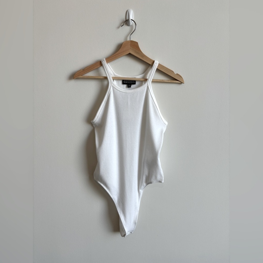 DANIELLE BERNSTEIN Rib-Knit Bodysuit